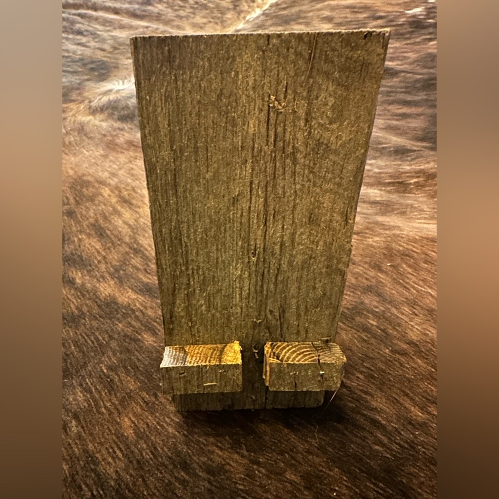 Rustic Wooden Cell Phone Holder made from Reclaimed Wood